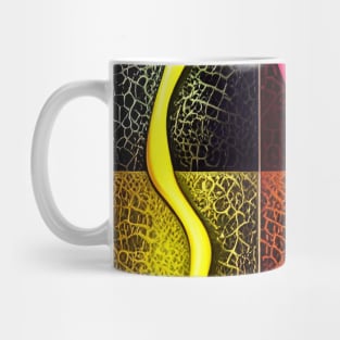 Metallic Matrix Abstract Design Mug